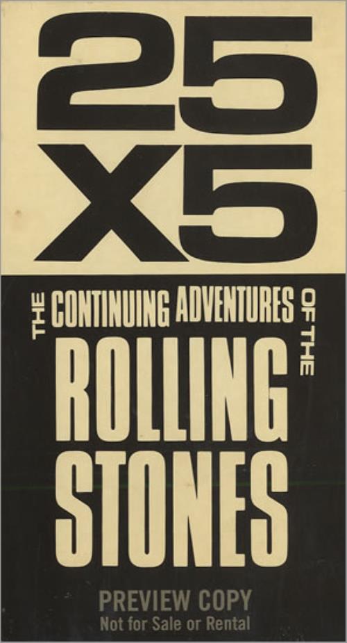 The Rolling Stones 25 X 5 The Continuing Adventures Of The Rolling Stones video (VHS or PAL or NTSC) US ROLVIXT126739
