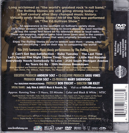 The Rolling Stones 3 Ed Sullivan Shows Starring The Rolling Stones DVD US ROLDDED549158