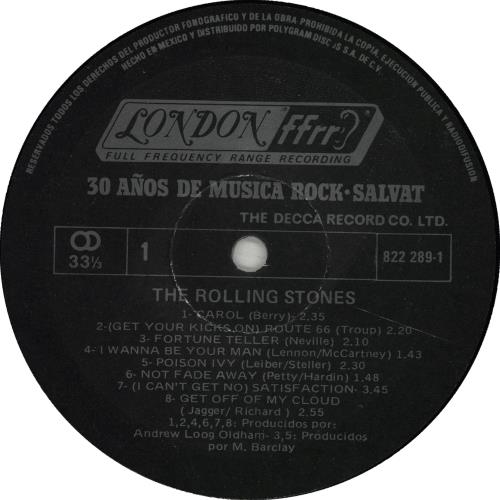 The Rolling Stones 30 A�os De Musica Rock - Salvat - Custom P/S vinyl LP album (LP record) Mexican ROLLPAN101698