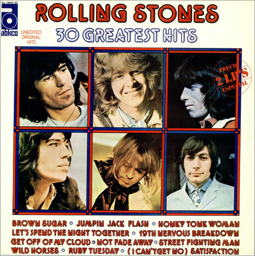 The Rolling Stones 30 Greatest Hits 2-LP vinyl record set (Double LP Album) Spanish ROL2LGR87451