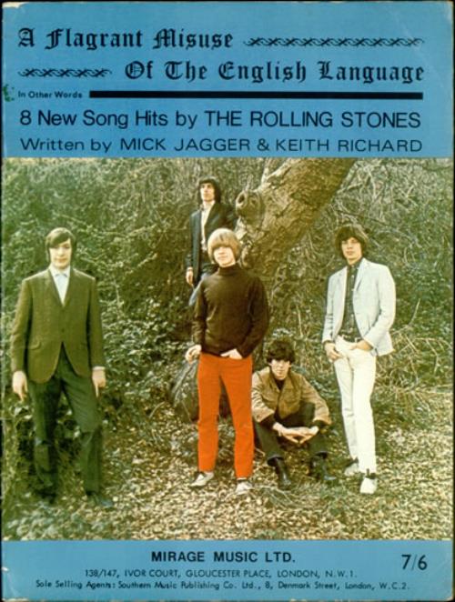 The Rolling Stones A Flagrant Misuse Of The English Language sheet music UK ROLSMAF237908