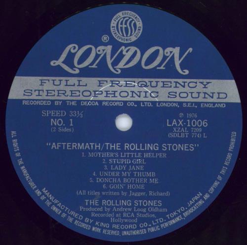 The Rolling Stones Aftermath + Obi vinyl LP album (LP record) Japanese ROLLPAF146520
