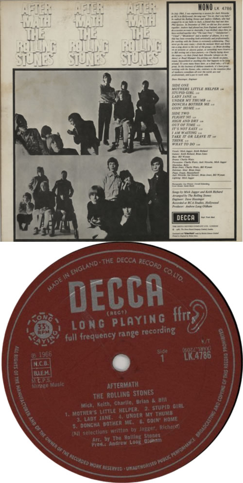 The Rolling Stones Aftermath - 1st - EX vinyl LP album (LP record) UK ROLLPAF614379