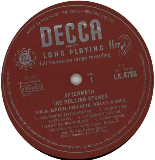 The Rolling Stones Aftermath - 1st [2nd variant] - EX vinyl LP album (LP record) UK ROLLPAF590979