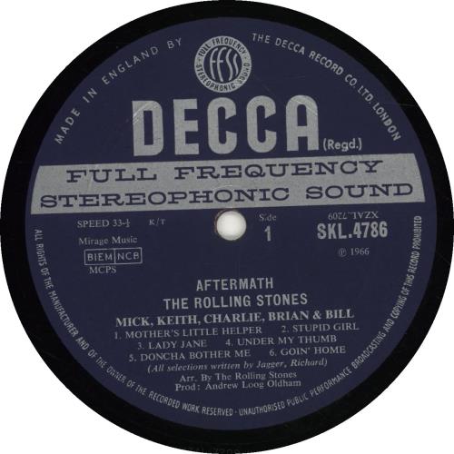 The Rolling Stones Aftermath - 1st [a] - EX vinyl LP album (LP record) UK ROLLPAF697272