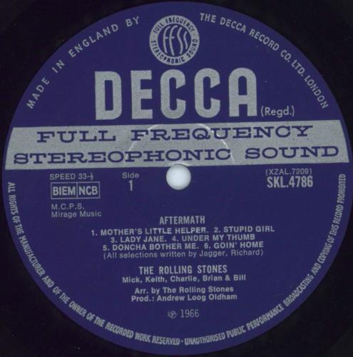 The Rolling Stones Aftermath - 2nd vinyl LP album (LP record) UK ROLLPAF815608