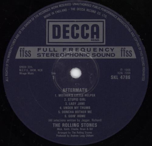 The Rolling Stones Aftermath - 5th - EX - Star vinyl LP album (LP record) UK ROLLPAF785845