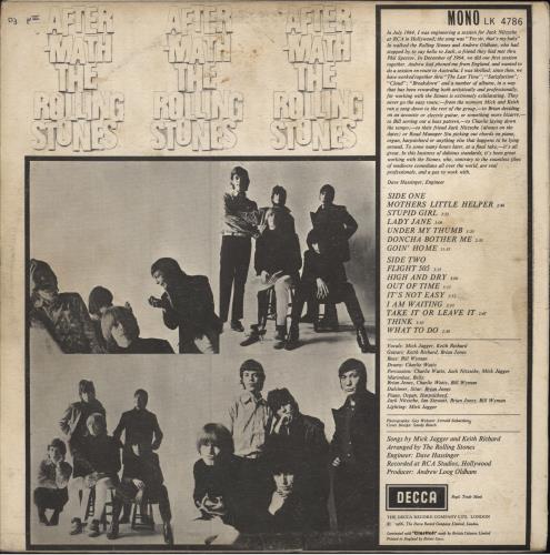 The Rolling Stones Aftermath - 5th - VG vinyl LP album (LP record) UK ROLLPAF379745