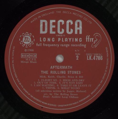 The Rolling Stones Aftermath - 6th - EX vinyl LP album (LP record) UK ROLLPAF205497