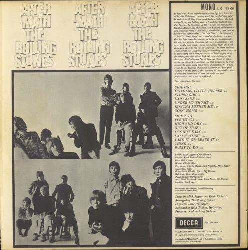 The Rolling Stones Aftermath - 7th - EX vinyl LP album (LP record) UK ROLLPAF855575