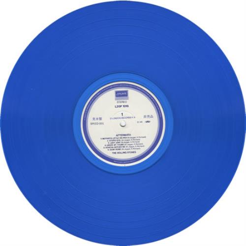 The Rolling Stones Aftermath - Blue Vinyl vinyl LP album (LP record) Japanese ROLLPAF198437
