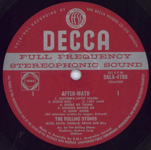 The Rolling Stones Aftermath vinyl LP album (LP record) Australian ROLLPAF802416