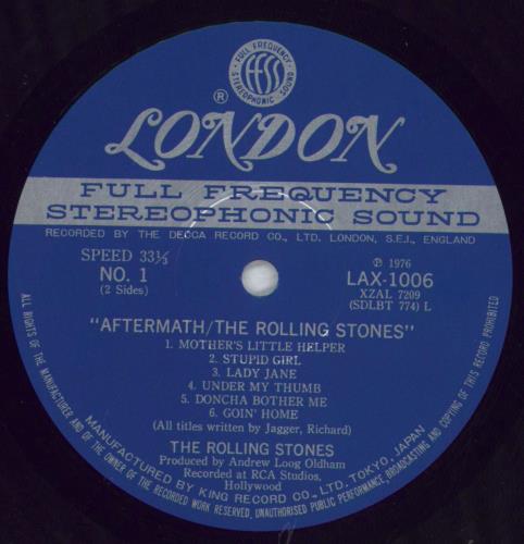 The Rolling Stones Aftermath vinyl LP album (LP record) Japanese ROLLPAF825658