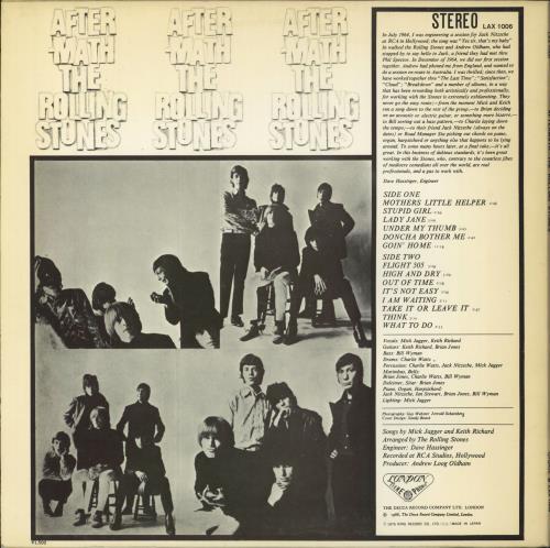 The Rolling Stones Aftermath vinyl LP album (LP record) Japanese ROLLPAF825658