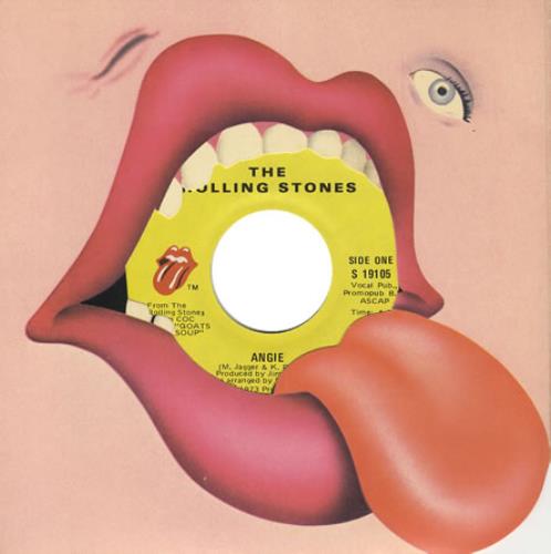 The Rolling Stones Angie - Stereo 7" vinyl single (7 inch record / 45) US ROL07AN77855