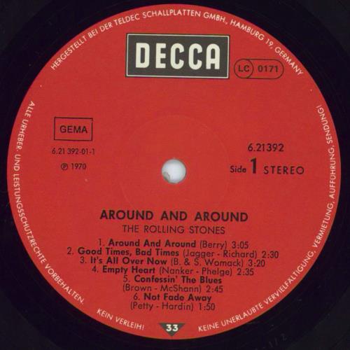 The Rolling Stones Around And Around - Decca vinyl LP album (LP record) German ROLLPAR77722