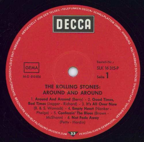 The Rolling Stones Around And Around - VG vinyl LP album (LP record) German ROLLPAR798815