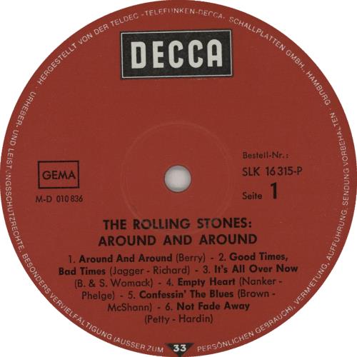 The Rolling Stones Around And Around vinyl LP album (LP record) German ROLLPAR653362