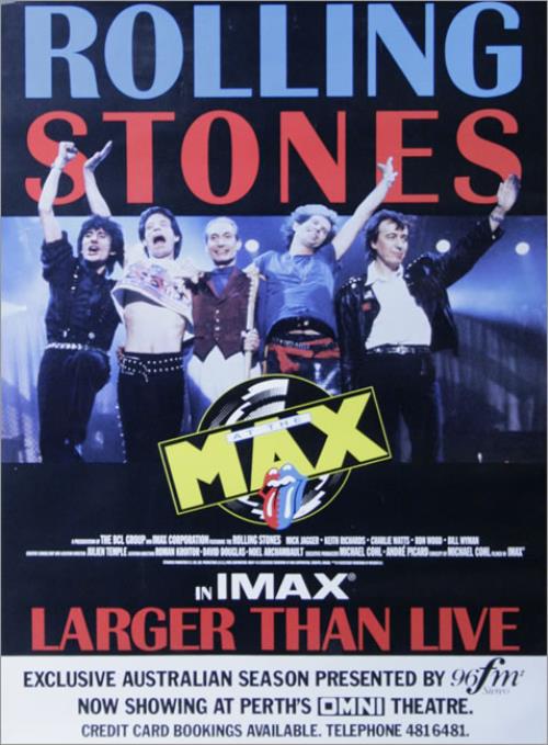 The Rolling Stones At The Max poster Australian ROLPOAT513964