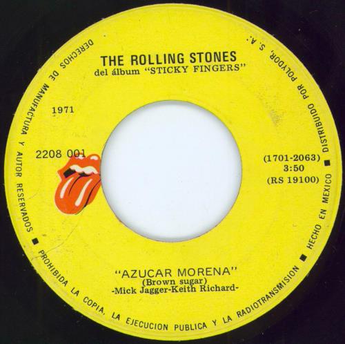 The Rolling Stones Azucar Morena 7" vinyl single (7 inch record / 45) Mexican ROL07AZ123739