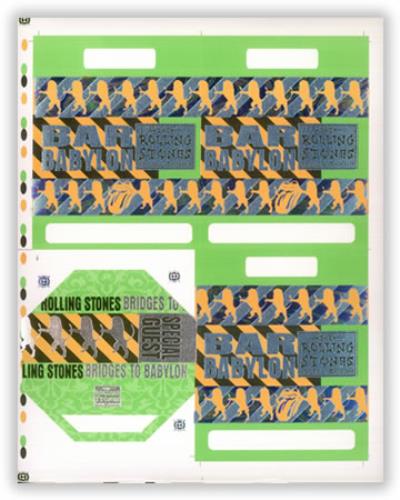 The Rolling Stones 'Bar Babylon' Bridges To Babylon Tour Passes tour pass US ROLTPBA427883