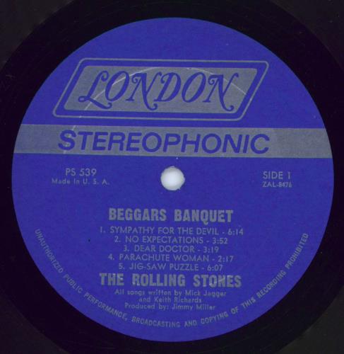 The Rolling Stones Beggars Banquet - 1st Issue (a) vinyl LP album (LP record) US ROLLPBE770067