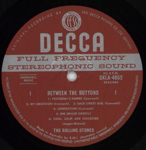 The Rolling Stones Between The Buttons - 1st vinyl LP album (LP record) Australian ROLLPBE776798