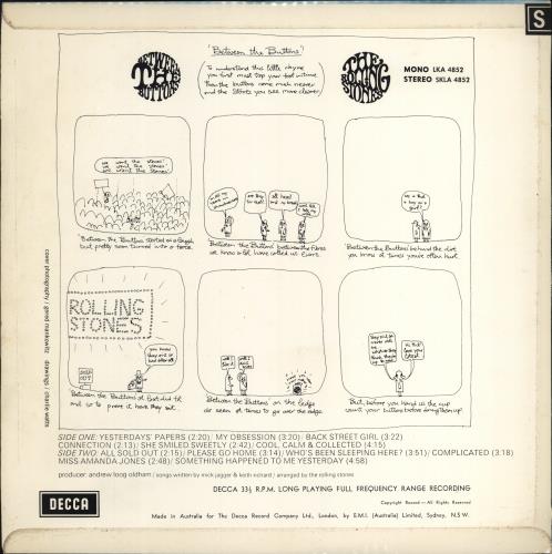The Rolling Stones Between The Buttons - 1st vinyl LP album (LP record) Australian ROLLPBE776798