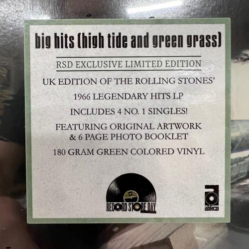 The Rolling Stones Big Hits (High Tide And Green Grass) RSD19 - Green Vinyl - Sealed vinyl LP album (LP record) US ROLLPBI817818