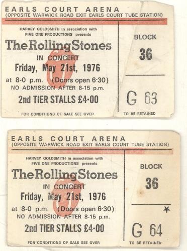 The Rolling Stones Black And Blue + 2 Ticket Stubs tour programme UK ROLTRBL319018