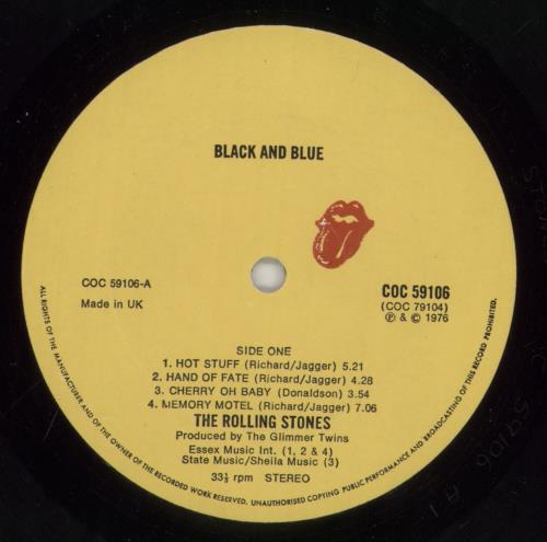 The Rolling Stones Black And Blue - 1st - VG vinyl LP album (LP record) UK ROLLPBL774104