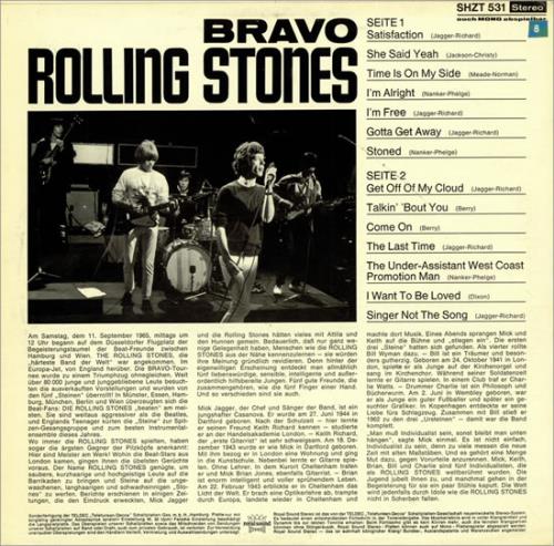 The Rolling Stones Bravo - 1st vinyl LP album (LP record) German ROLLPBR96590
