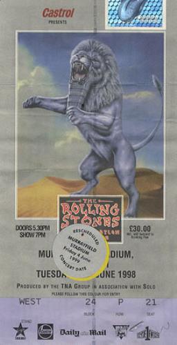 The Rolling Stones Bridges To Babylon + Ticket tour programme UK ROLTRBR368761