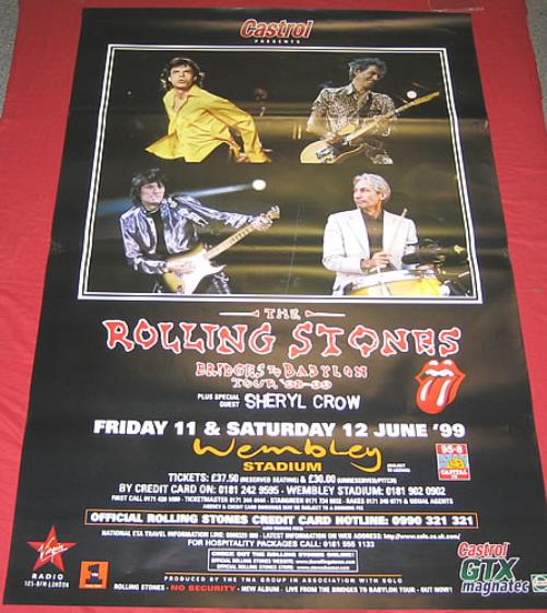 The Rolling Stones Bridges To Babylon Tour Poster poster UK ROLPOBR359854