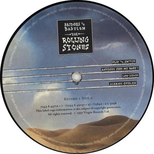 The Rolling Stones Bridges To Babylon 2-LP vinyl record set (Double LP Album) UK ROL2LBR701192