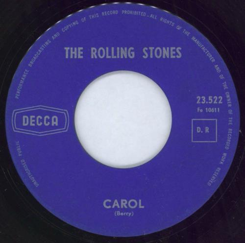 The Rolling Stones Carol 7" vinyl single (7 inch record / 45) Belgian ROL07CA790019
