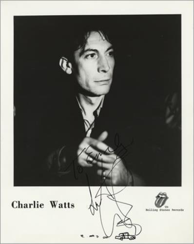 The Rolling Stones Charlie Watts - Autographed photograph UK ROLPHCH389945