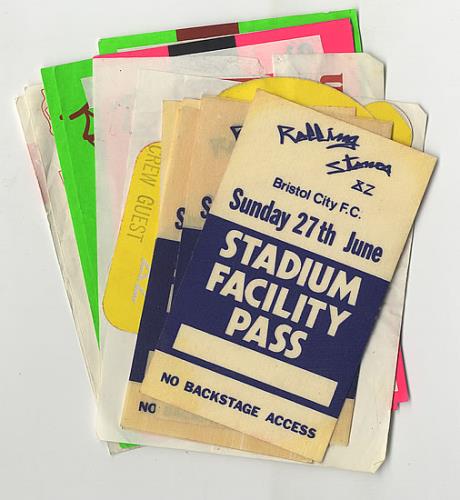The Rolling Stones Collection Of Passes memorabilia UK ROLMMCO488162
