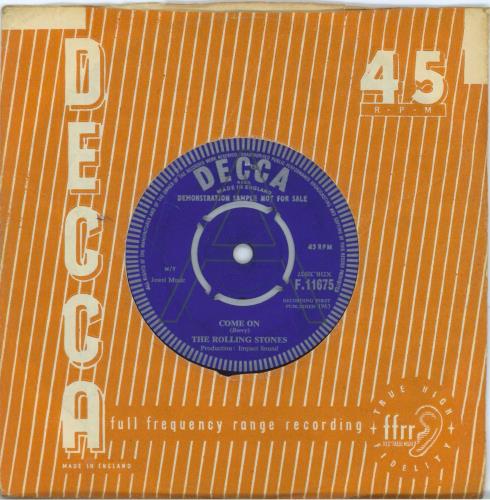 The Rolling Stones Come On - 'A' Label 7" vinyl single (7 inch record / 45) UK ROL07CO793782