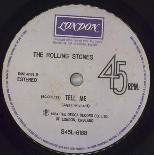 The Rolling Stones Congratulations / Tell Me 7" vinyl single (7 inch record / 45) Brazilian ROL07CO825979