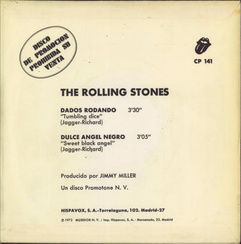 The Rolling Stones Dados Rodando - Tumbling Dice 7" vinyl single (7 inch record / 45) Spanish ROL07DA778586