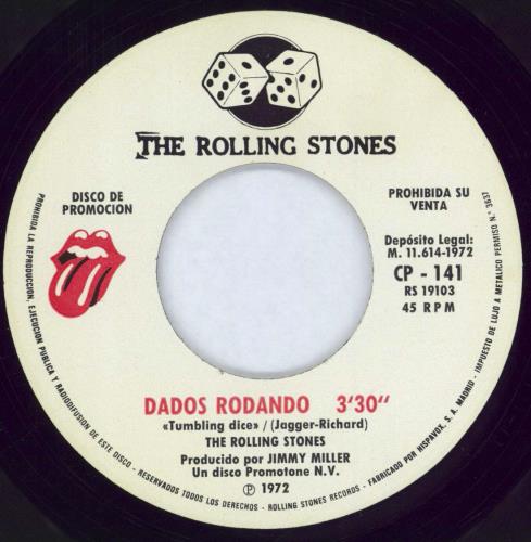 The Rolling Stones Dados Rodando - Tumbling Dice 7" vinyl single (7 inch record / 45) Spanish ROL07DA778586