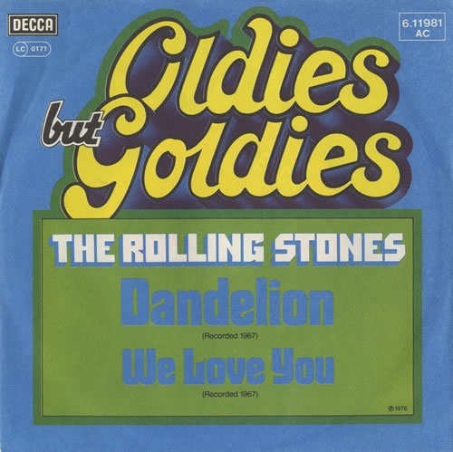 The Rolling Stones Dandelion 7" vinyl single (7 inch record / 45) German ROL07DA488553