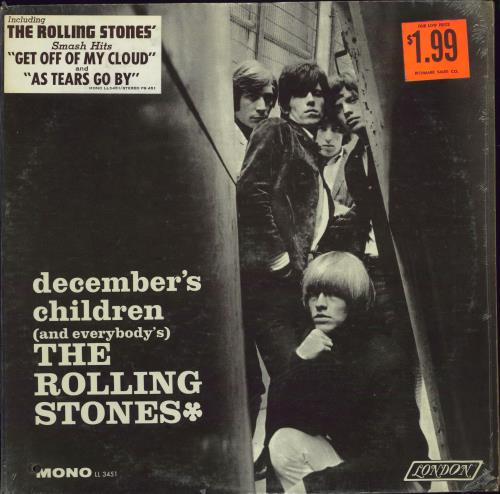 The Rolling Stones December's Children -  Deletion Marked - B&W Stickered Shrink vinyl LP album (LP record) US ROLLPDE770073
