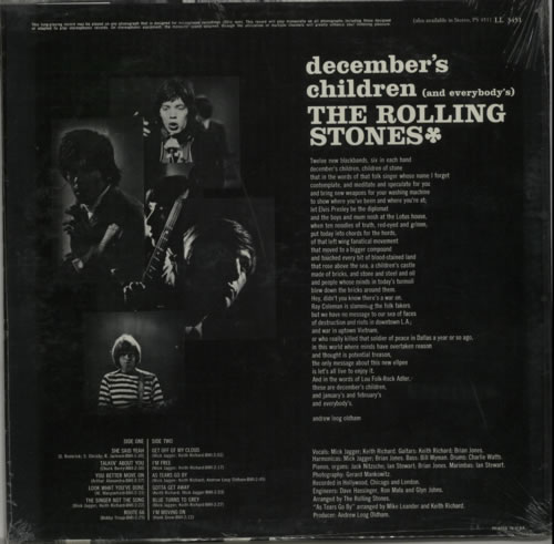 The Rolling Stones December's Children - Sealed vinyl LP album (LP record) US ROLLPDE609423