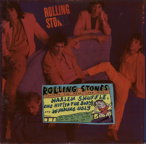 The Rolling Stones Dirty Work - stickered shrink vinyl LP album (LP record) Australian ROLLPDI575497
