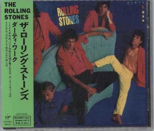 The Rolling Stones Dirty Work CD album (CDLP) Japanese ROLCDDI658851