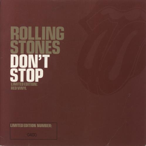 The Rolling Stones Don't Stop - Red Vinyl 7" vinyl single (7 inch record / 45) UK ROL07DO229120