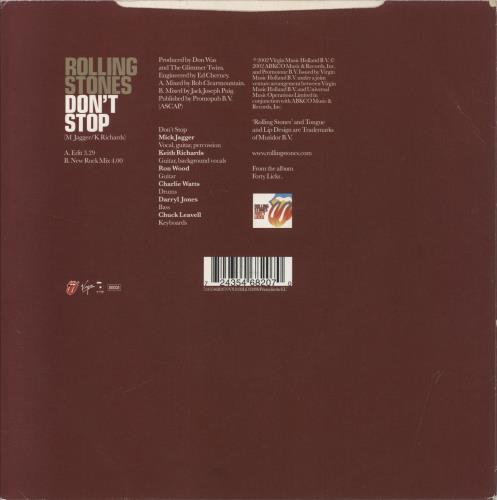 The Rolling Stones Don't Stop - Red Vinyl 7" vinyl single (7 inch record / 45) UK ROL07DO229120