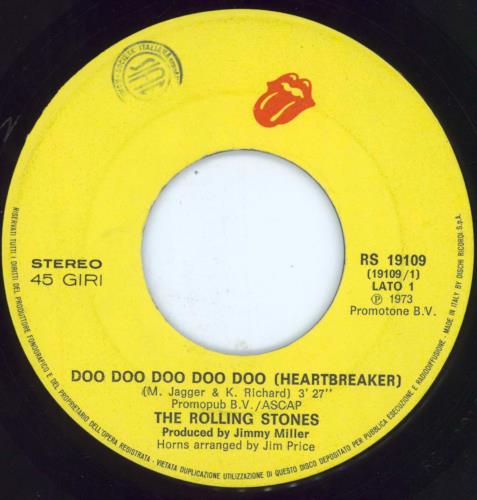 The Rolling Stones Doo Doo Doo Doo Doo (Heartbreaker) + P/S 7" vinyl single (7 inch record / 45) Italian ROL07DO804563